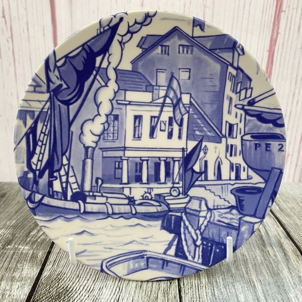 Poole Pottery Transfer Plate - Blue - Poole Scenes - The Harbour Office