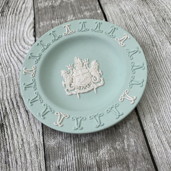 Wedgwood Jasperware (Turquoise) Trinket Dish (Lloyds Centenary), 4.5''