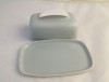 Poole Pottery Celadon Lldded  Cheese/Butter Dishes
