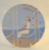 Poole Pottery Transfer Plate, Art Deco Spring