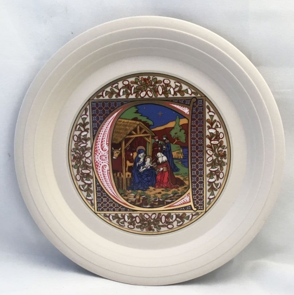 1979 Hornsea Pottery Christmas Plate. Letter ''C
