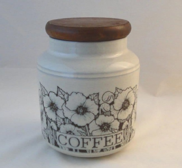 Hornsea Pottery Cornrose Storage Jars (Coffee)