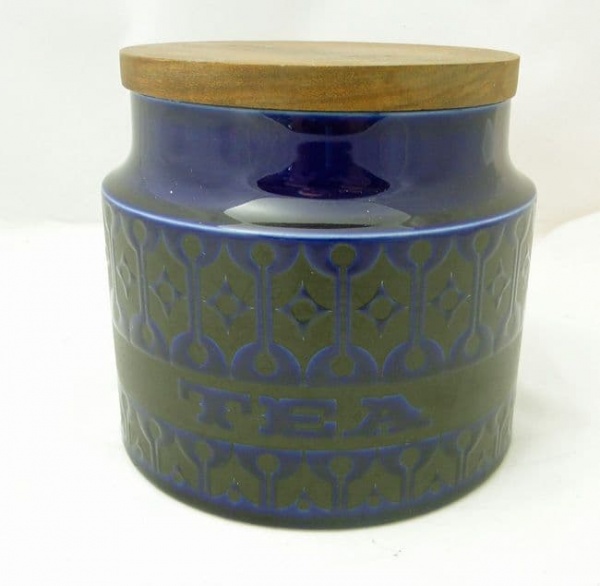 Hornsea Pottery Heirloom, Midnight Blue Tea Storage Jars, Small