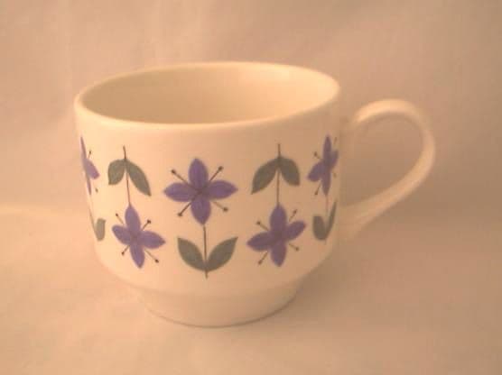 Midwinter Pottery Roselle Tea Cups
