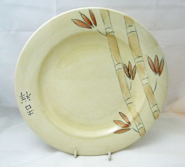 Poole Pottery Bamboo Pattern Nine Inch Plates