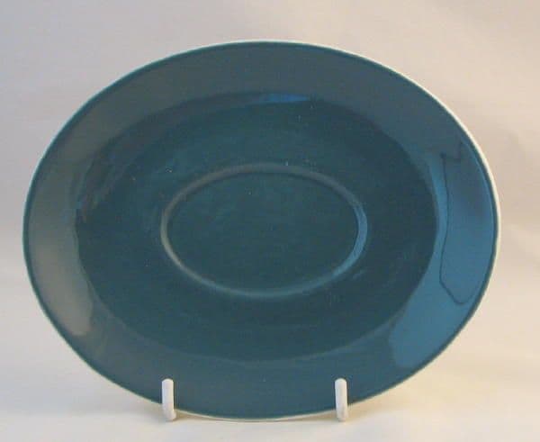 Poole Pottery Blue Moon Gravy Jug/Boat Saucers (Streamline Shape)