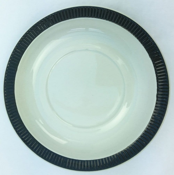 Poole Pottery Charcoal Saucers for Breakfast  Cups