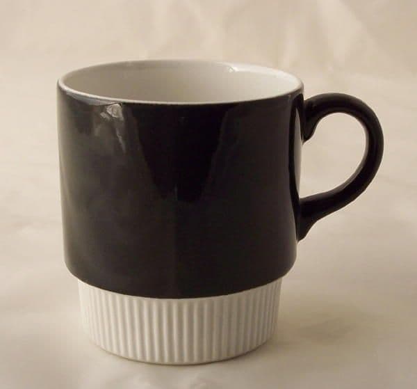 Poole Pottery Charcoal Standard Tea Cups