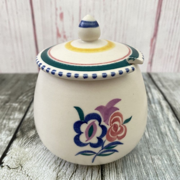 Poole Pottery Hand Painted Traditional ''KG'' Lidded Sugar Bowl