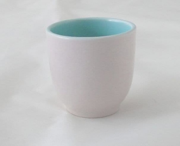 Poole Pottery Ice Green and Mushroom Egg Cup