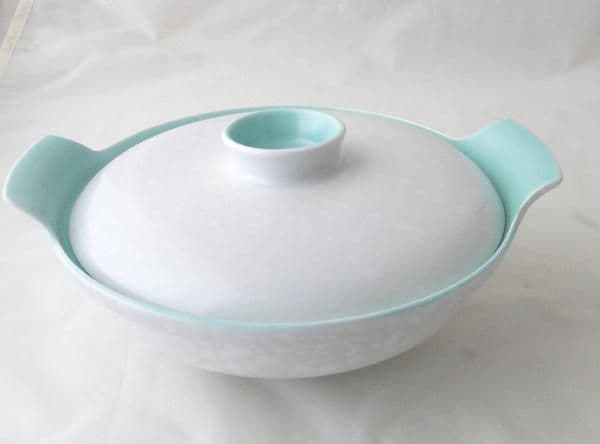 Poole Pottery Ice Green and Seagull Lidded Serving Dish
