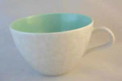 Poole Pottery Ice Green and Seagull Shallow Style Breakfast Cups (Contour Shape)