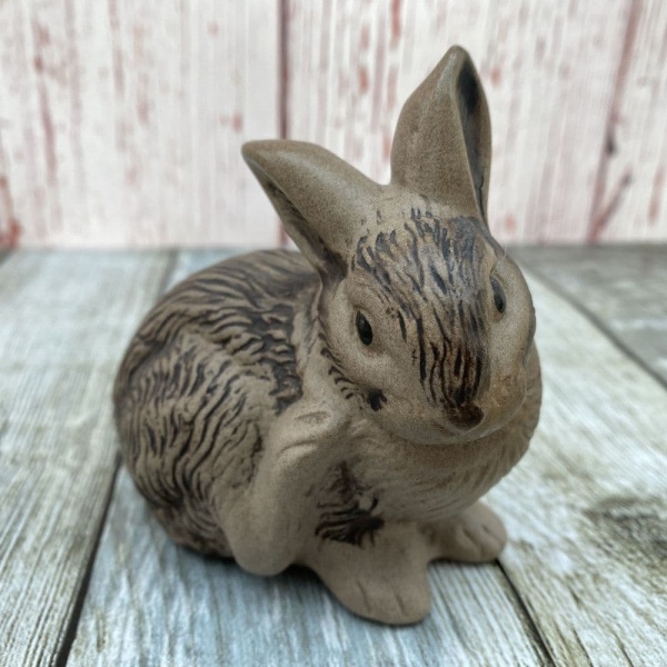 Poole Pottery Stoneware Wildlife Sculptures Rabbit Scratching