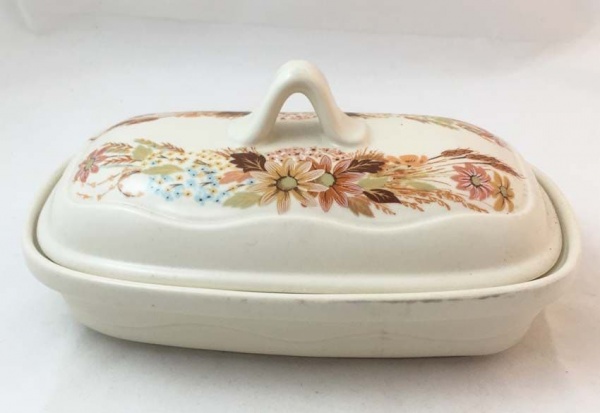 Poole Pottery Summer Glory Lidded Butter Dishes