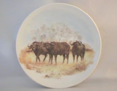 Poole Pottery Transfer Plate, African Buffalos