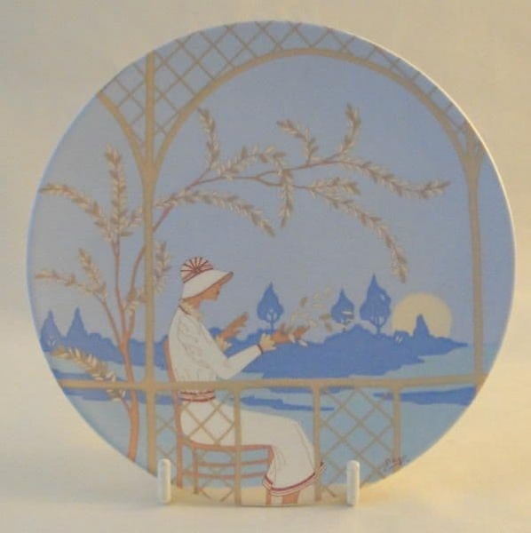 Poole Pottery Transfer Plate, Art Deco Autumn, No 448, Very Minor Surface Scratches