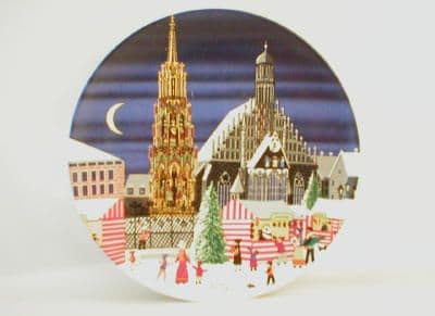 Poole Pottery Transfer Plate, Bavarian Towns, Chriskindlesmarkt (434 Scene IV)