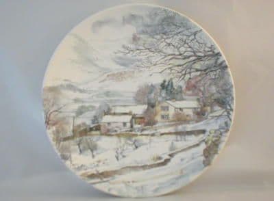 Poole Pottery Transfer Plate, England's 4 Seasons, Winter in the Dales