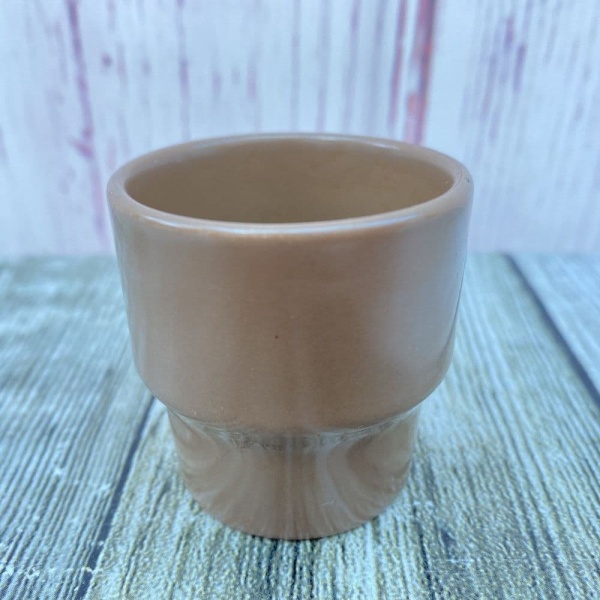 Poole Pottery Twintone Mushroom and Sepia (C54) Stepped Egg Cup