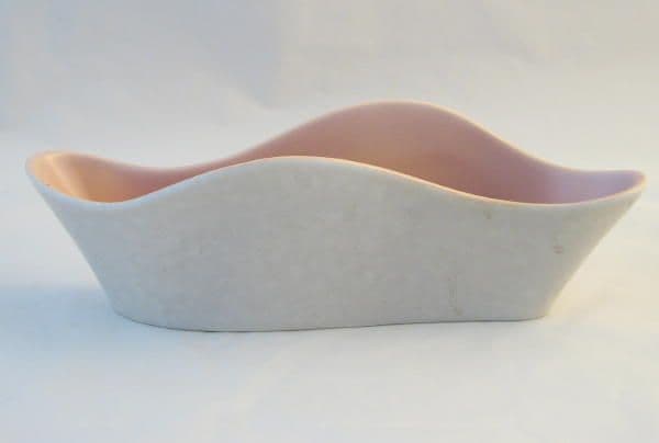 Poole Pottery Twintone Peach Bloom and Seagull Flower Trough