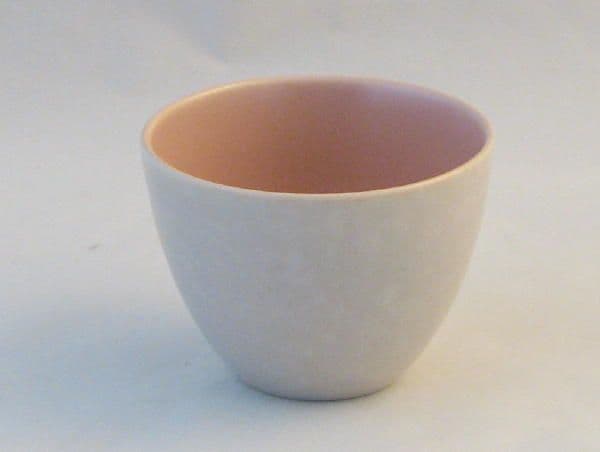 Poole Pottery Twintone Peach Bloom and Seagull Small Sugar Bowls (C97)