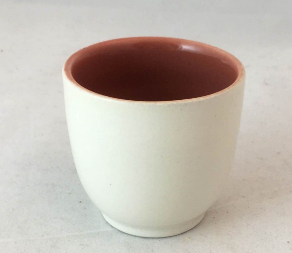 Poole Pottery, Twintone, Red Indian and Magnolia (C95) Egg Cups