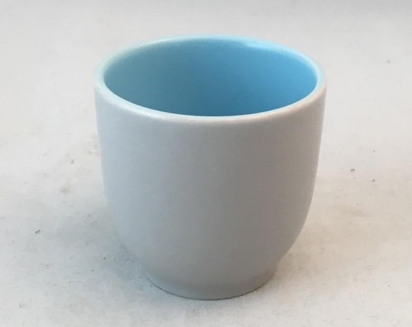 Poole Pottery Twintone Sky Blue and Dove Grey Egg Cups