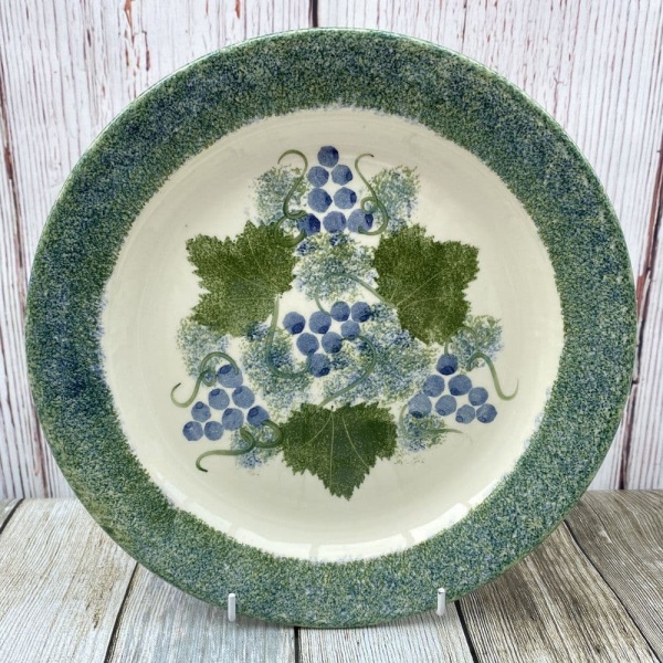 Poole Pottery Vineyard  Dinner Plate (Thick Green Rim), 10.25''