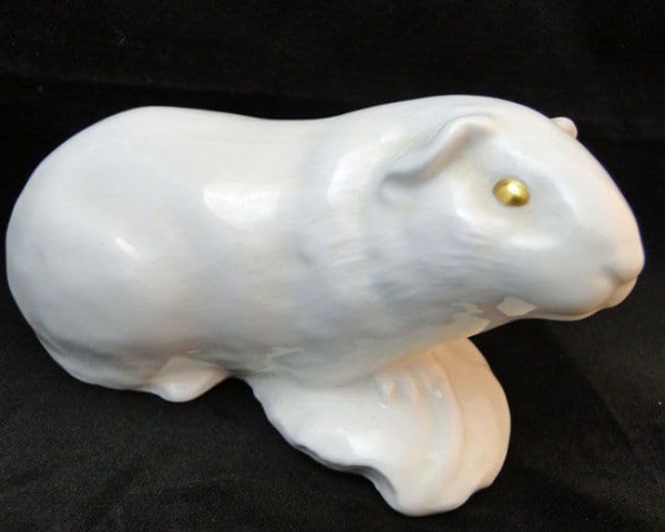 Poole Pottery White Fine Bone China Guinea Pig