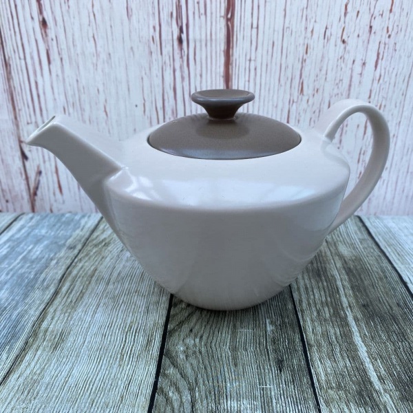 Poole Twintone - Sepia & Mushroom (C54) Teapot, 2 Pint (Streamline)