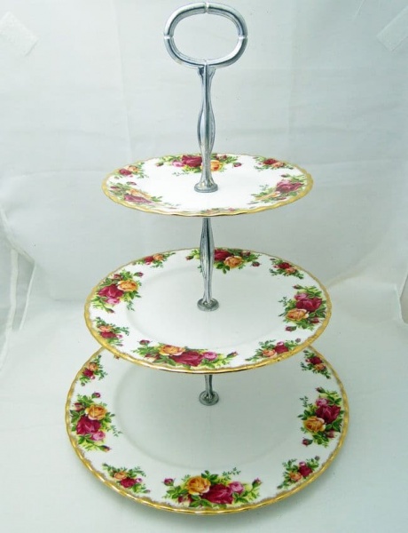 Royal Albert Old Country Roses Three Tiered Cake Stands