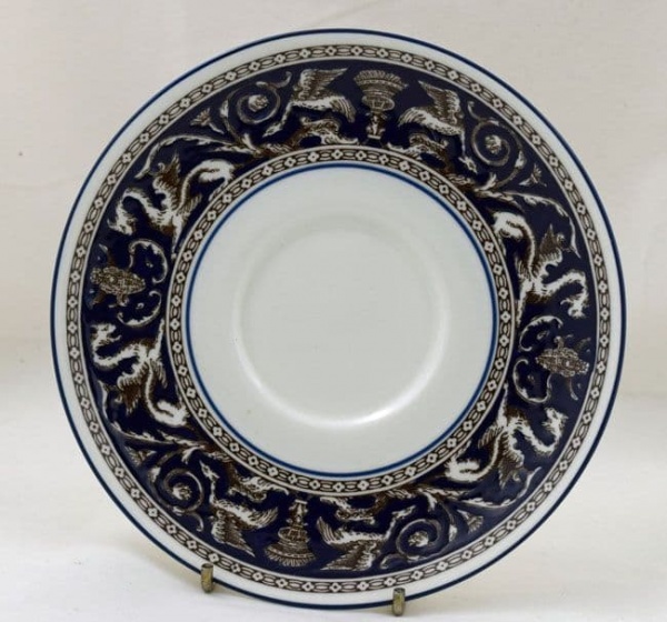 Wedgwood Navy Florentine Under Saucers for Soup Cups