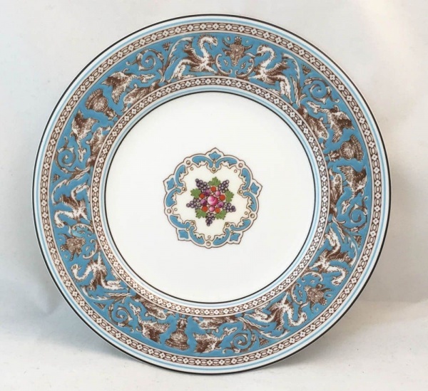 Wedgwood Turquoise Florentine Tea Plates, 7''