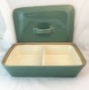 Denby Pottery Manor Green Lidded Rectangular Divided Serving Dishes