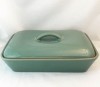 Denby Pottery Manor Green Lidded Rectangular Divided Serving Dishes