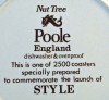 Poole Pottery Nut Tree Limited Edition Launch Commemoration Coasters