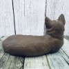 Poole Pottery Stoneware - Acrylic Painted Cat Lying Down