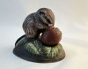 Poole Pottery Stoneware, Acrylic Painted Vole with a Strawberry
