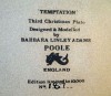 Poole Pottery Stoneware Christmas Plate, 1980, Tempation