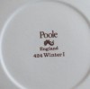 Poole Pottery Transfer Plate, 424 Winter I