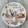 Poole Pottery Transfer Plate, ''First The Toast...''