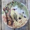 Poole Pottery Transfer Plate, Woodpeckers