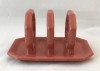 Poole Pottery, Twintone, Red Indian and Magnolia (C95) Small Toast Rack