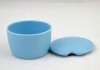 Poole Pottery Twintone Sky Blue and Dove Grey (C104) Lidded Condiment Pots