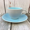 Poole Pottery Twintone Sky Blue & Dove Grey Contour Demitasse Coffee Cup