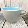 Poole Pottery Twintone Sky Blue & Dove Grey Contour Demitasse Coffee Cup