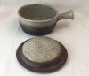 Purbeck Pottery, Portland Pattern, Lidded, Handled Bowls