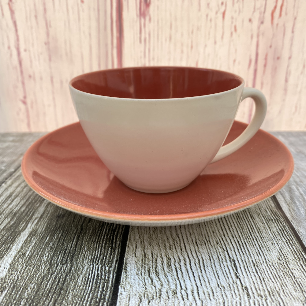 Poole Pottery Twintone Red Indian & Magnolia (C95)