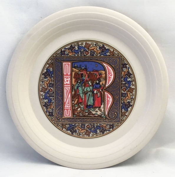 1981 Hornsea Pottery Christmas Plate. Letter ''R''
