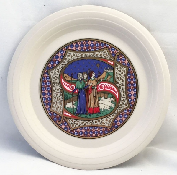 1983 Hornsea Pottery Christmas Plate. Letter ''S